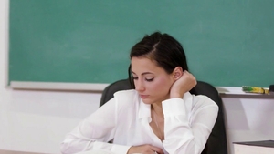 Brunette Emily feels up to fucking hard in boots in HD