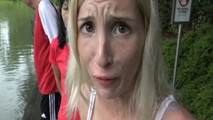 Famous and beautiful blonde babe Piper Perri fucking outdoors