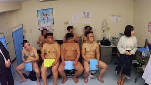 Gangbang among asian babe in uniform HD