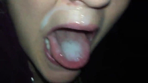 Young amateur homemade blowjob cum in public