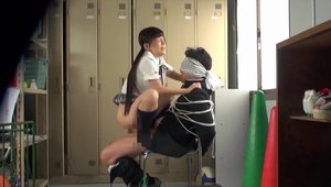 Hairy asian brunette feels the need for sex