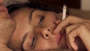 Sucks dick and fucks in hotel with babe