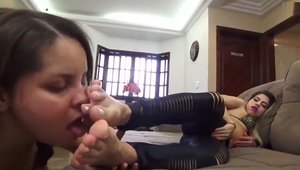 Brazilian lesbians foot fetish rubbing