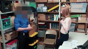 Teen Shoplifters: Teen chick Katy Kiss receiving facial