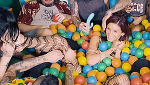 Crowd Bondage - Babe Amina Danger teasing