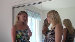 Huge tits lesbian pussy licking in HD