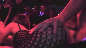 Pussy fucking in lingerie in the club